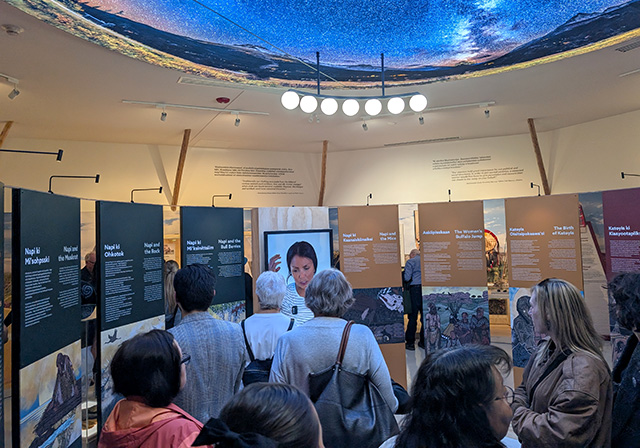 Indigenous digital interactive exhibit experience - Cultural Centre touchscreen AV audio visual media - The Confluence Fort Calgary Blackfoot exhibit museum - digital interactive software experience touchscreen apps for museums exhibits interpretive - animation and media production